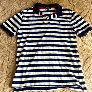 Casual Navy Blue Striped Shirt Polo Ralph Lauren XL (18-20)